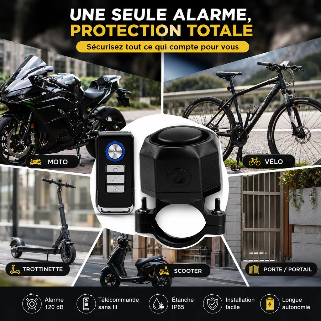 Alarme Antivol Moto — caractéristiques