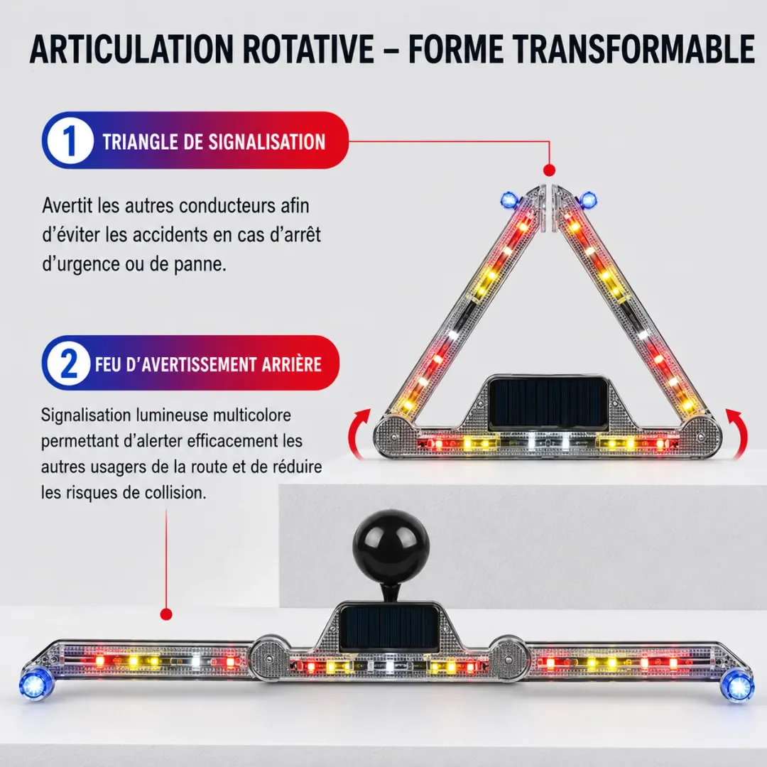 Triangle de Détresse LED — en situation