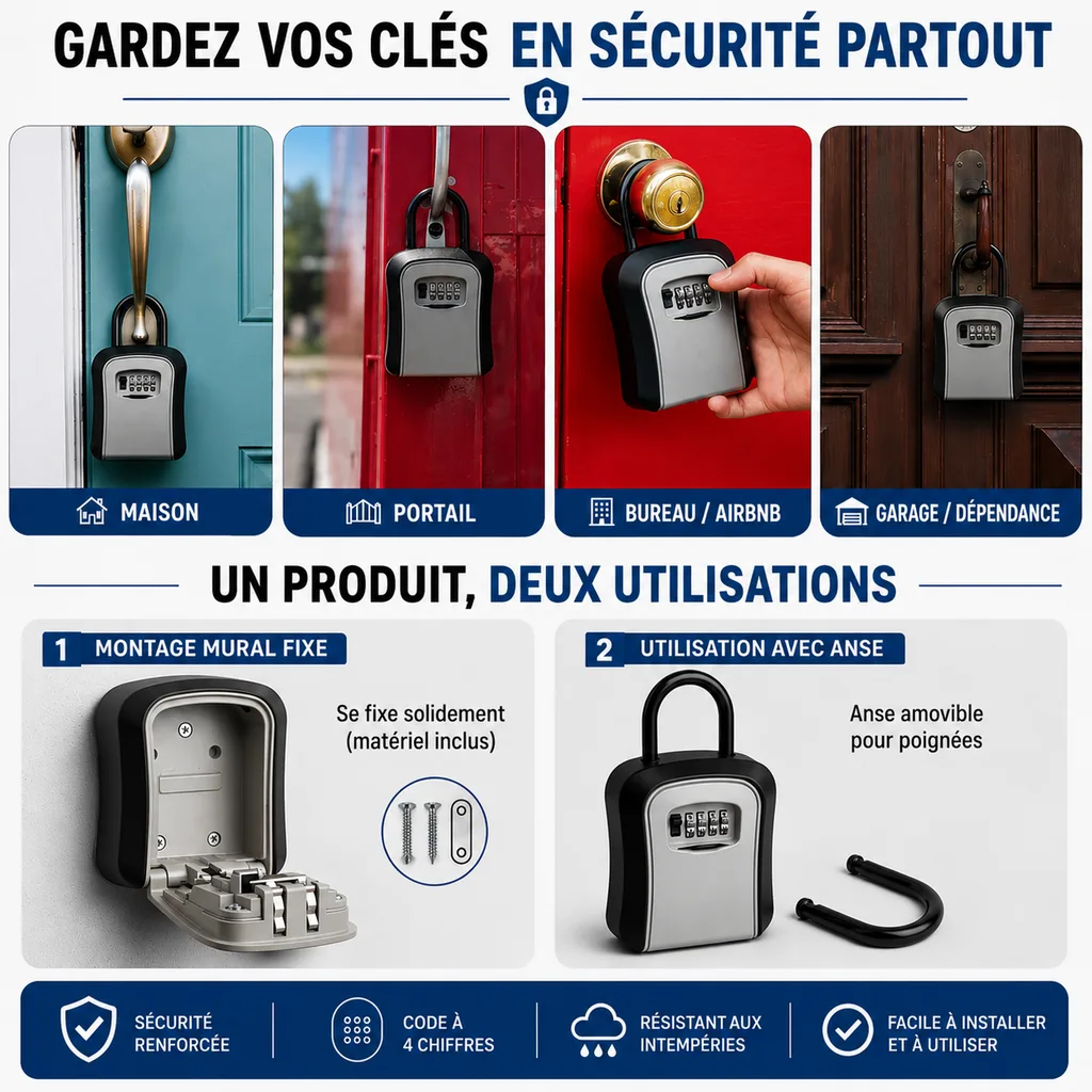 Boîte à Clés à Code — Anti-galère — caractéristiques