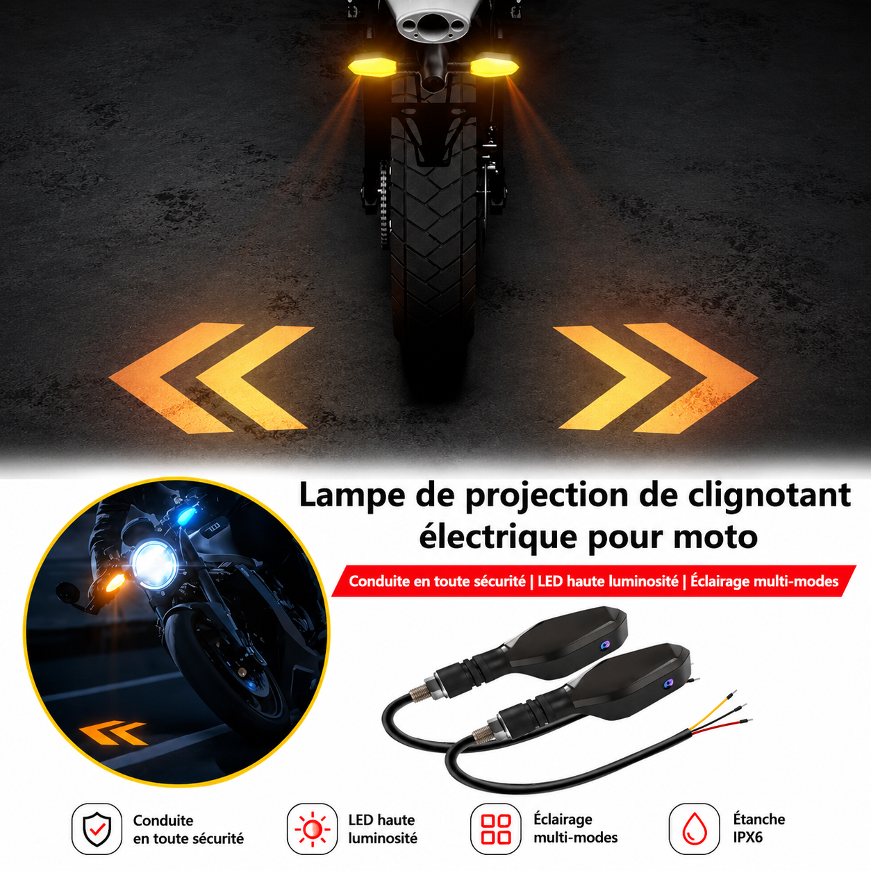 Clignotants LED à Projection — caractéristiques