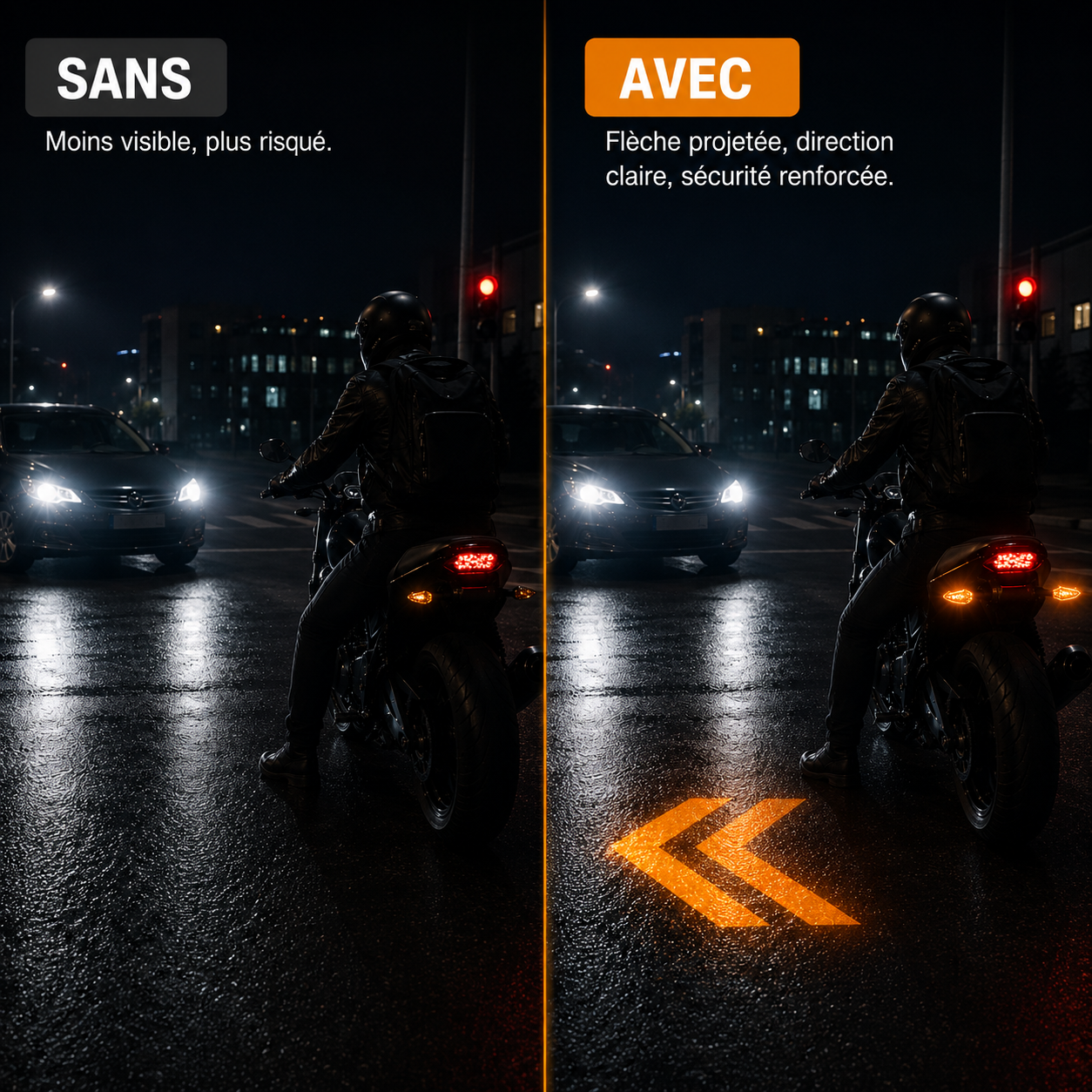 Clignotants LED à Projection — en situation