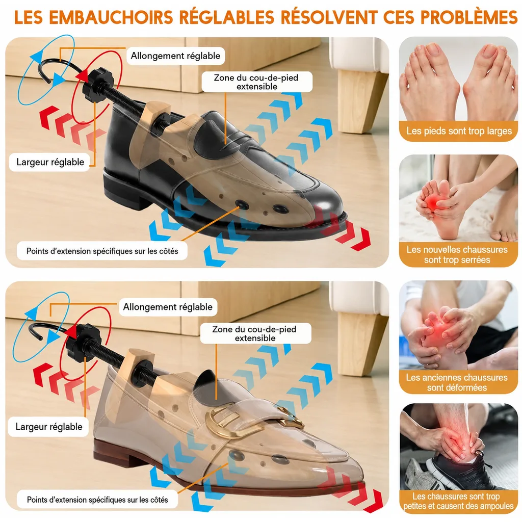 Élargisseur de Chaussures en Bois