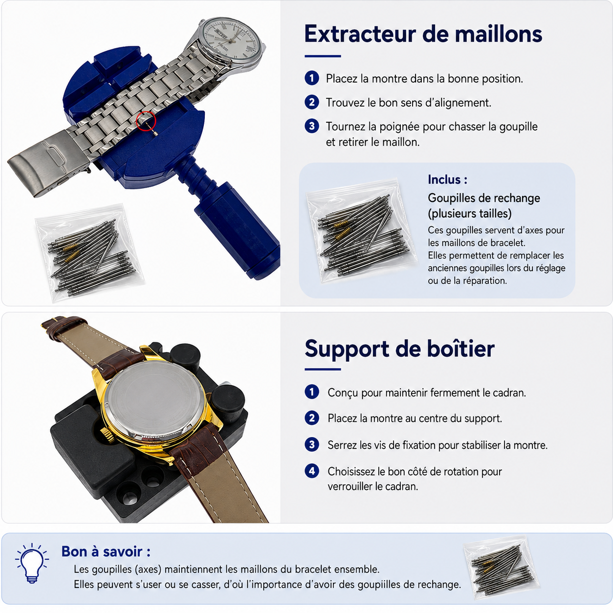 Kit Réparation Montre 147 Pièces — en détail