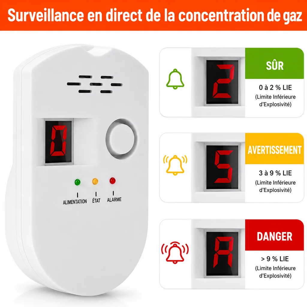 Détecteur de Fuite de Gaz — en détail